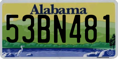 AL license plate 53BN481