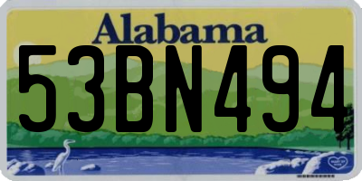 AL license plate 53BN494