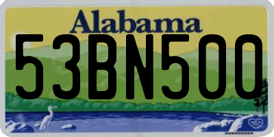 AL license plate 53BN500
