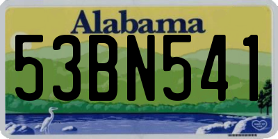 AL license plate 53BN541