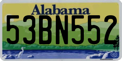 AL license plate 53BN552