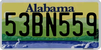 AL license plate 53BN559