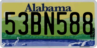 AL license plate 53BN588