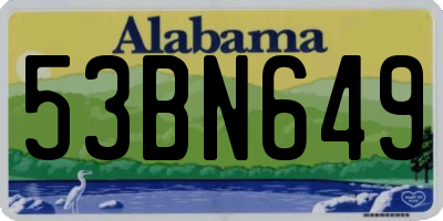 AL license plate 53BN649