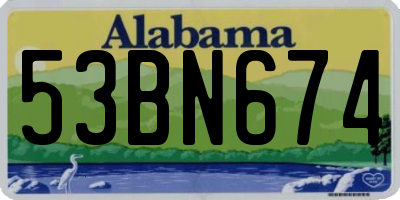 AL license plate 53BN674