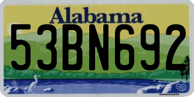 AL license plate 53BN692