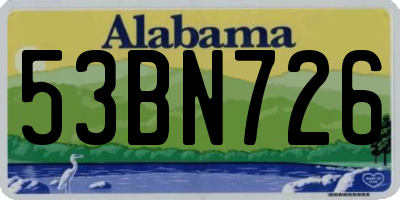 AL license plate 53BN726