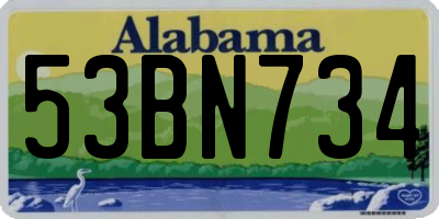 AL license plate 53BN734