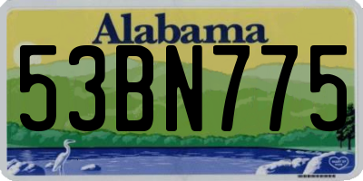 AL license plate 53BN775