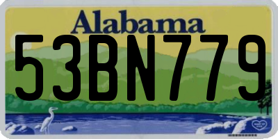 AL license plate 53BN779