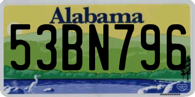 AL license plate 53BN796