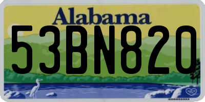AL license plate 53BN820