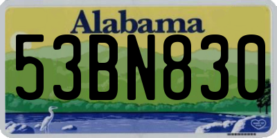 AL license plate 53BN830