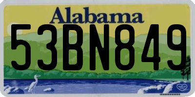 AL license plate 53BN849