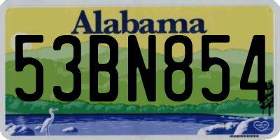 AL license plate 53BN854