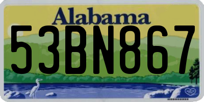 AL license plate 53BN867