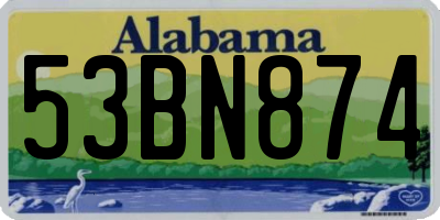 AL license plate 53BN874