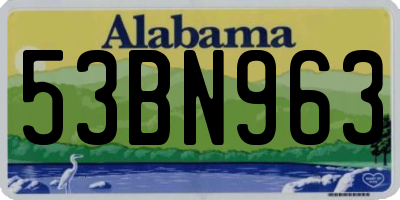 AL license plate 53BN963