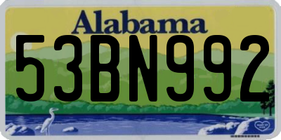 AL license plate 53BN992