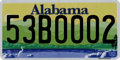 AL license plate 53BO002