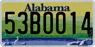 AL license plate 53BO014
