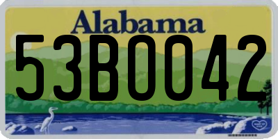 AL license plate 53BO042