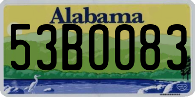 AL license plate 53BO083