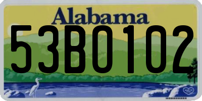 AL license plate 53BO102