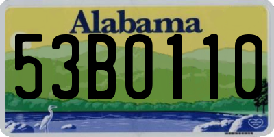 AL license plate 53BO110