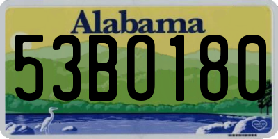 AL license plate 53BO180