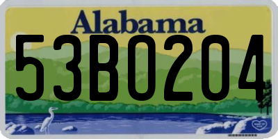 AL license plate 53BO204