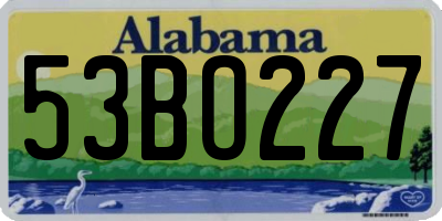AL license plate 53BO227