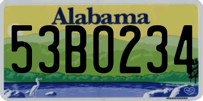 AL license plate 53BO234