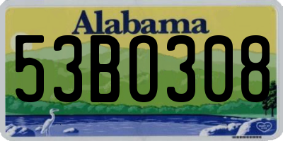 AL license plate 53BO308