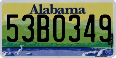 AL license plate 53BO349