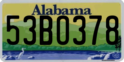 AL license plate 53BO378
