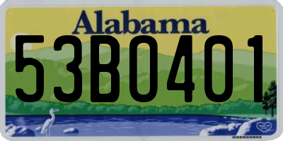 AL license plate 53BO401