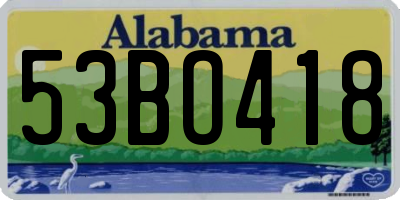 AL license plate 53BO418