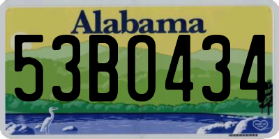 AL license plate 53BO434