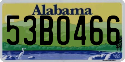 AL license plate 53BO466