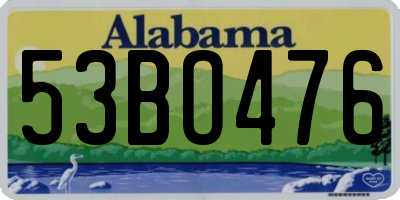 AL license plate 53BO476