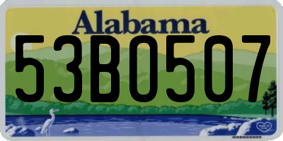 AL license plate 53BO507