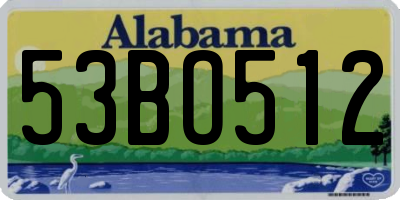 AL license plate 53BO512