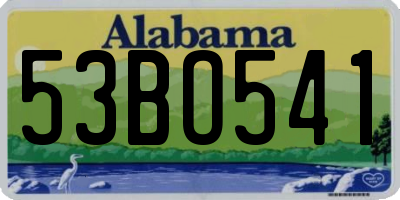AL license plate 53BO541