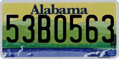 AL license plate 53BO563