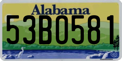 AL license plate 53BO581