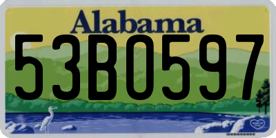 AL license plate 53BO597