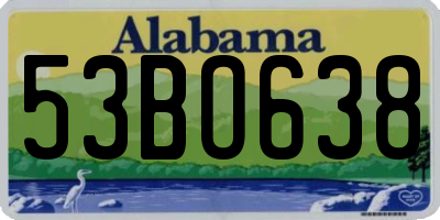 AL license plate 53BO638