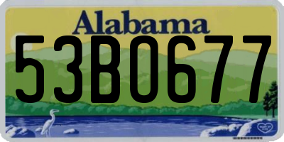 AL license plate 53BO677