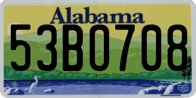 AL license plate 53BO708